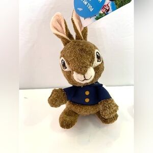 Peter Rabbit Plush Doll 5" Blue Shirt Pull Tail & Go NEW With Tags